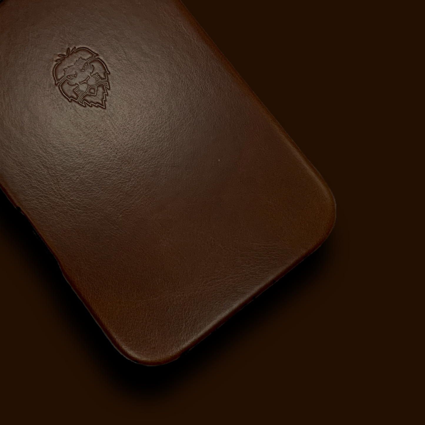 Dark Brown Genuine Leather Case 14 pro Max
