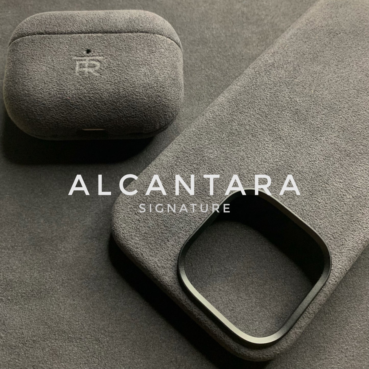 iPhone 15 Pro & 15 pro max Alcantara Signature Monaco Gray