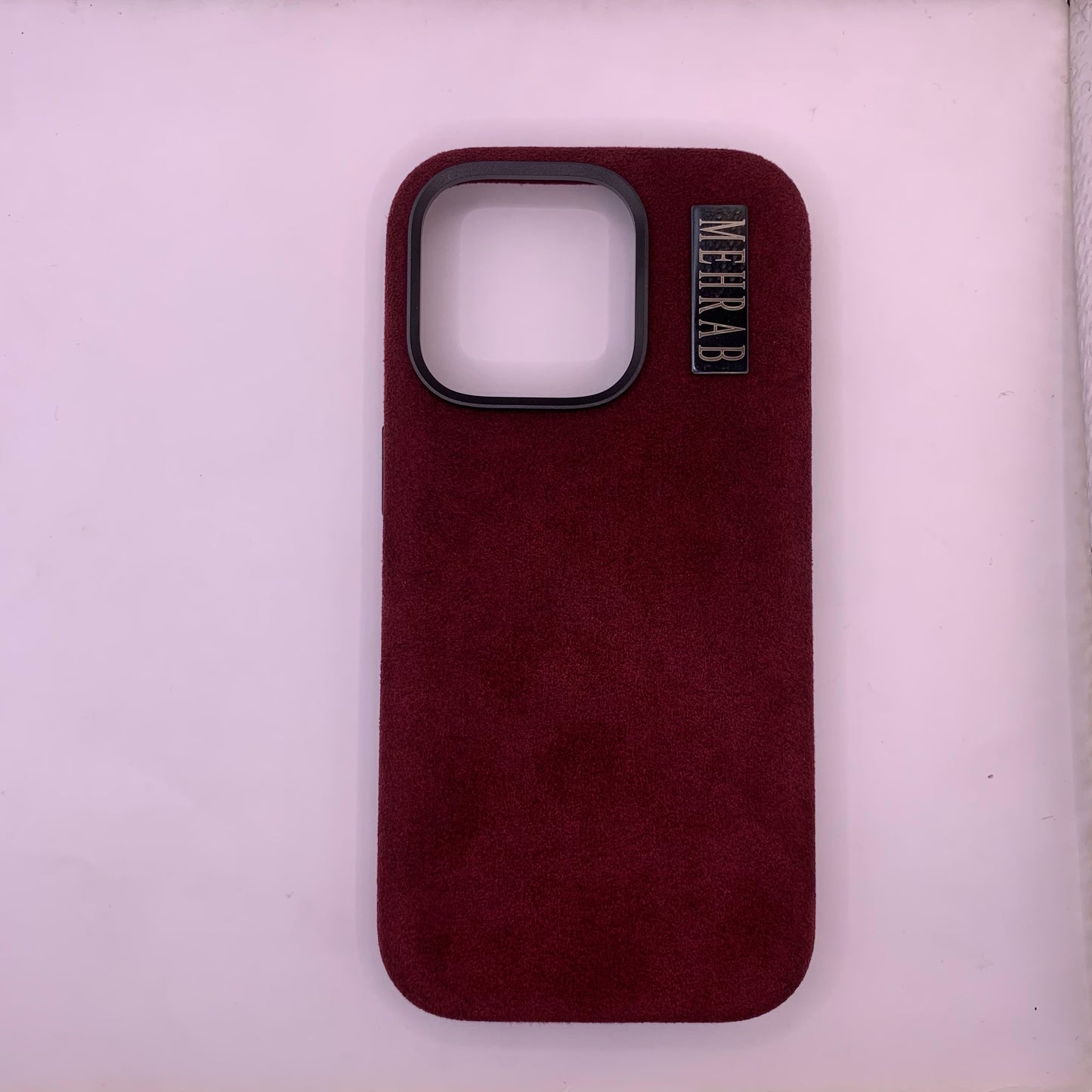 iPhone Rich Purple Italian Alcantara Case