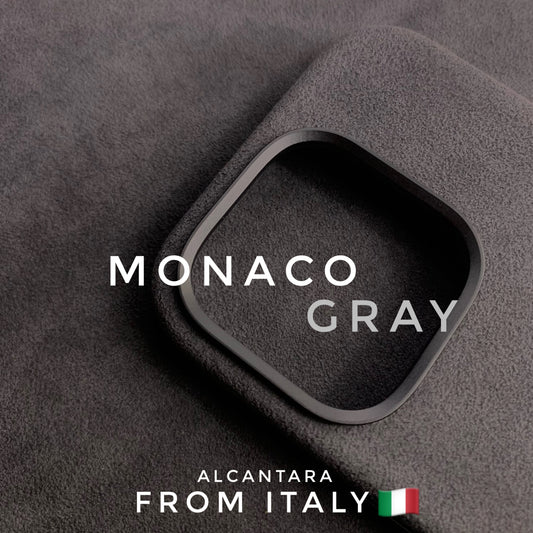 iPhone 15 Pro Max Monaco Gray Alcantara case