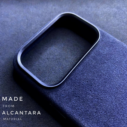 iPhone 17 Pro/ 17 Pro Max Deep Blue Alcantara case with camera control