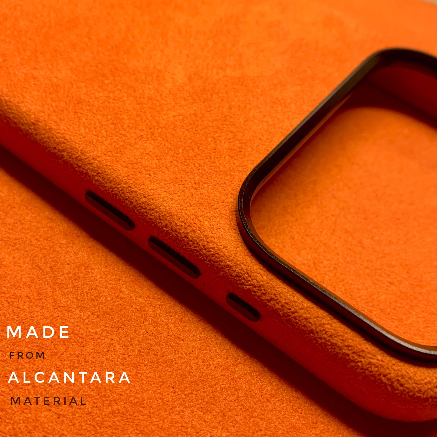 iPhone 17 Pro/ 17 Pro Max Cosmic Orange Alcantara case with Camera Control