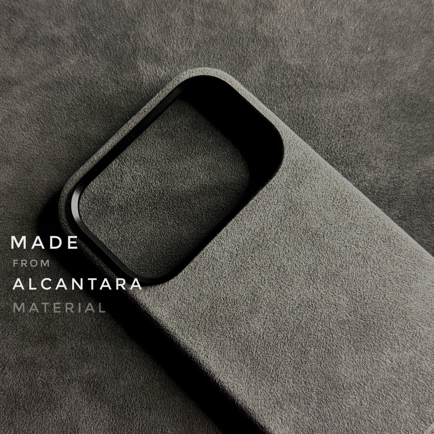 iPhone 17 Pro/ 17 Pro Max Monaco Gray Alcantara case