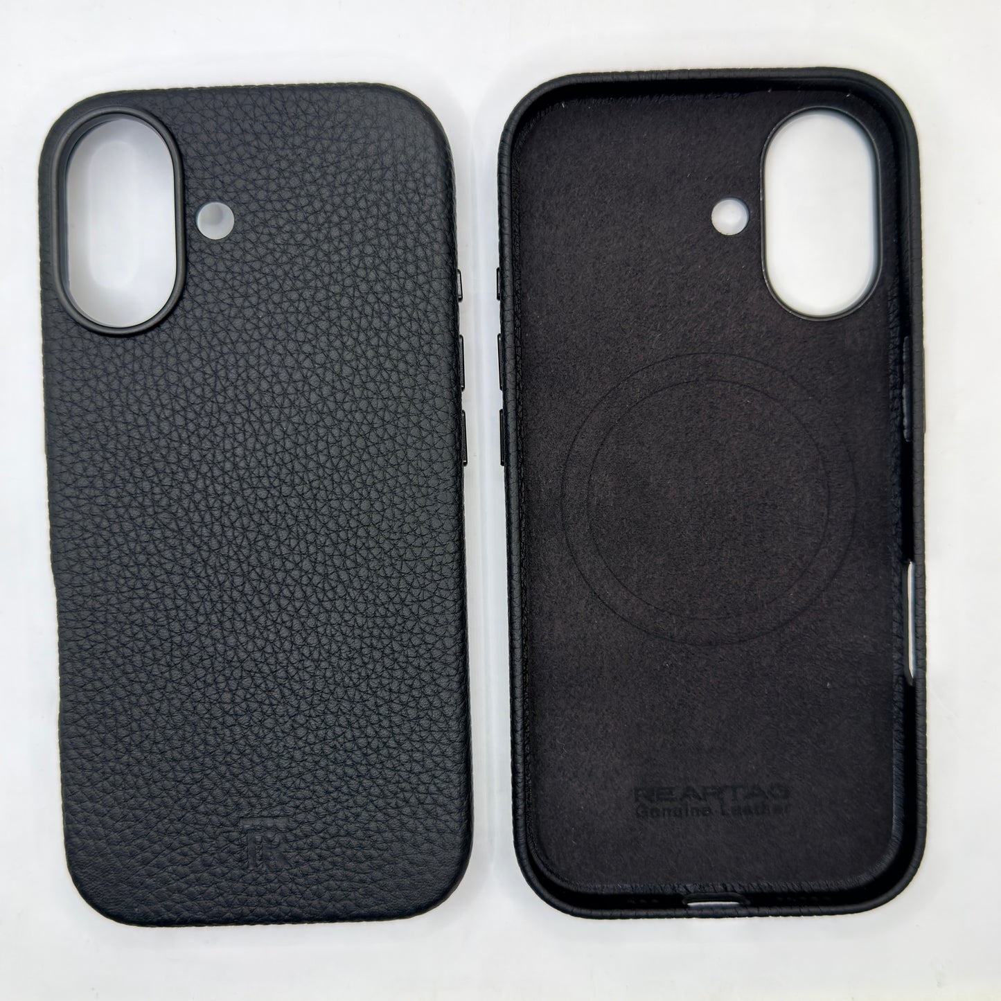 Black Genuine Leather case with Magsafe