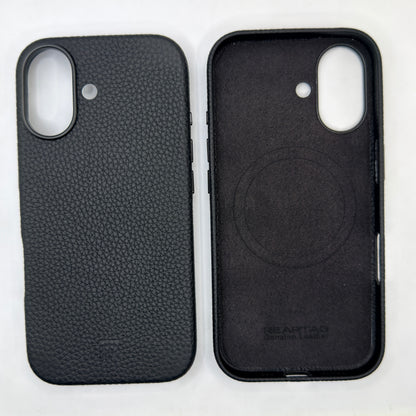 Black Genuine Leather case with Magsafe