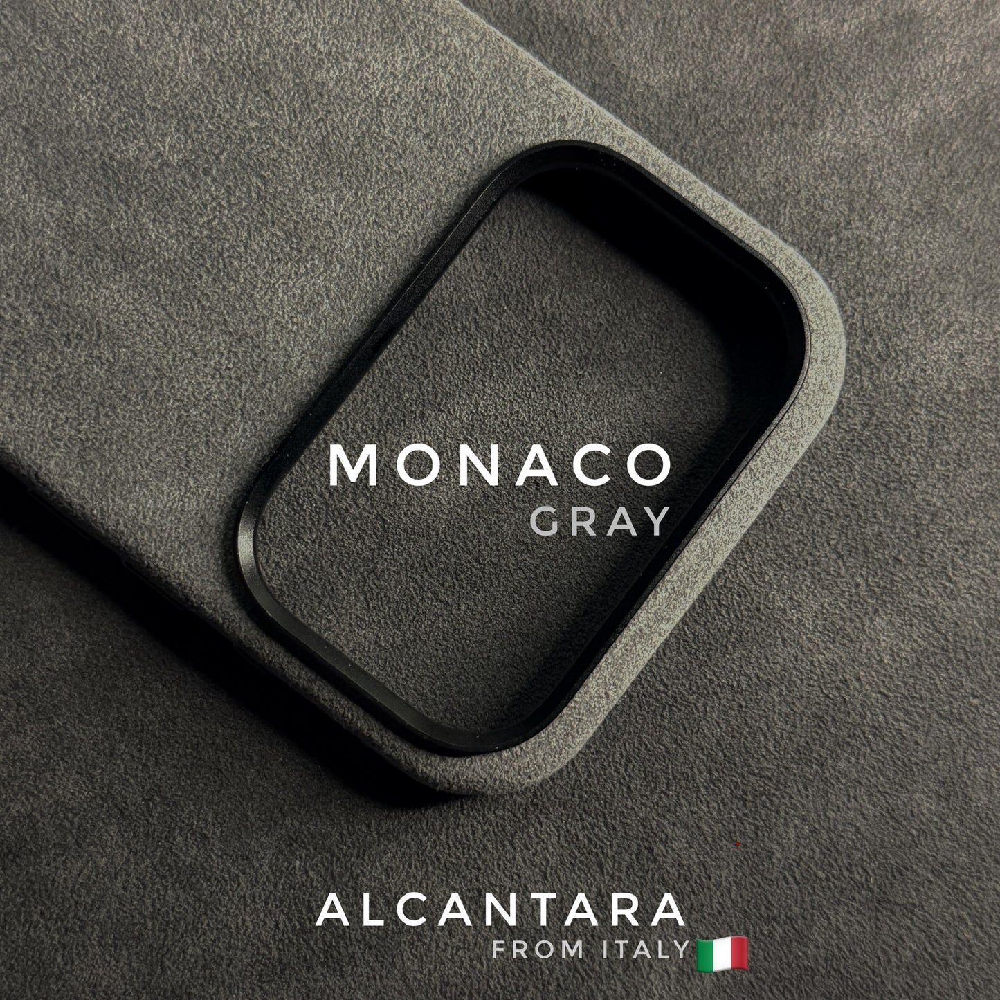iPhone 17 Pro/ 17 Pro Max Monaco Gray Alcantara case