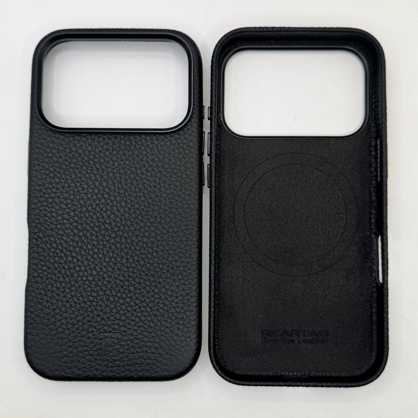 Black Genuine Leather case with Magsafe
