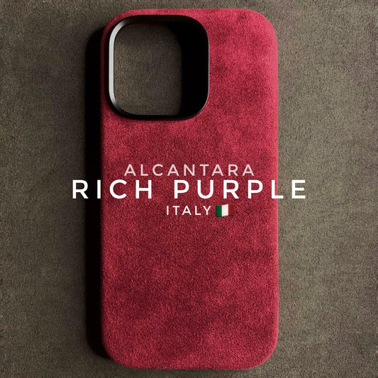 iPhone Rich Purple Italian Alcantara Case